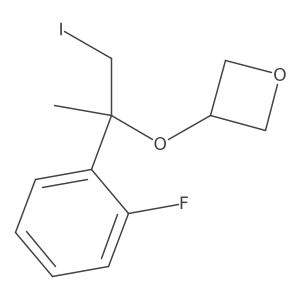 3-{[2-(2-Fluorophenyl)-1-iodopropan-2-yl]oxy}oxetane结构式
