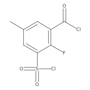 3-(Chlorosulfonyl)-2-fluoro-5-methylbenzoyl chloride Structure