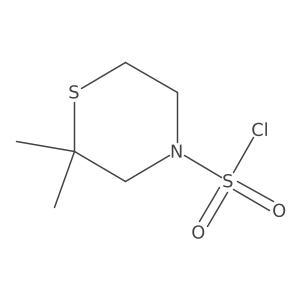 2,2-Dimethylthiomorpholine-4-sulfonyl chloride结构式