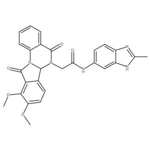 2-(9,10-dimethoxy-5,11-dioxo-6a,11-dihydroisoindolo[2,1-a]quinazolin-6(5H)-yl)-N-(2-methyl-1H-benzimidazol-6-yl)acetamide Structure
