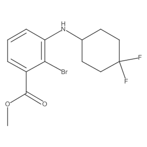 Methyl 2-bromo-3-((4,4-difluorocyclohexyl)amino)benzoate结构式