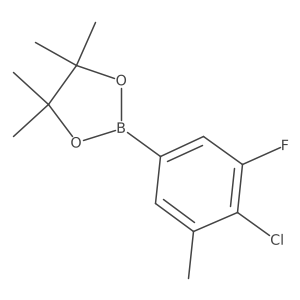 2-(4-Chloro-3-fluoro-5-methylphenyl)-4,4,5,5-tetramethyl-1,3,2-dioxaborolane Structure