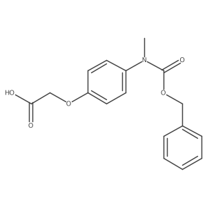 2-(4-{[(Benzyloxy)carbonyl](methyl)amino}phenoxy)acetic acid Structure