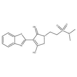 2-[3-(1,3-benzothiazol-2-yl)-4-hydroxy-2-imino-2,5-dihydro-1H-pyrrol-1-yl]-N,N-dimethylethanesulfonamide Structure