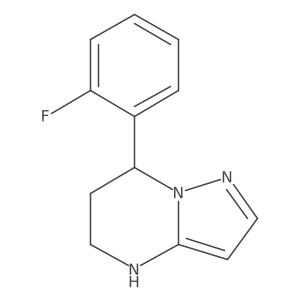 7-(2-fluorophenyl)-4H,5H,6H,7H-pyrazolo[1,5-a]pyrimidine结构式