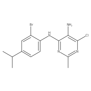 4-N-(2-bromo-4-propan-2-ylphenyl)-6-chloro-2-methylpyrimidine-4,5-diamine Structure