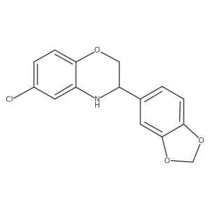 3-(Benzo[d][1,3]dioxol-5-yl)-6-chloro-3,4-dihydro-2H-benzo[b][1,4]oxazine结构式