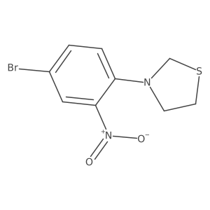 3-(4-Bromo-2-nitrophenyl)thiazolidine结构式