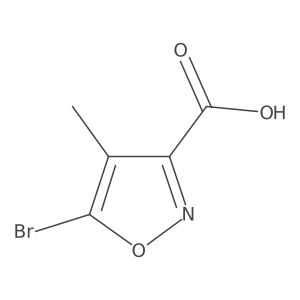 5-Bromo-4-methylisoxazole-3-carboxylic acid结构式