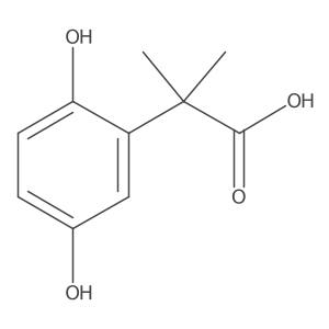 2-(2,5-Dihydroxyphenyl)-2-methylpropanoic acid Structure