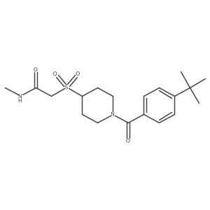 2-((1-(4-(tert-butyl)benzoyl)piperidin-4-yl)sulfonyl)-N-methylacetamide Structure