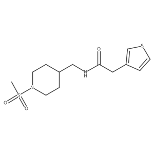 N-((1-(methylsulfonyl)piperidin-4-yl)methyl)-2-(thiophen-3-yl)acetamide Structure