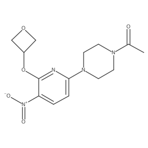 1-(4-(5-Nitro-6-(oxetan-3-yloxy)pyridin-2-yl)piperazin-1-yl)ethanone结构式