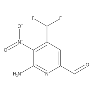 6-Amino-4-(difluoromethyl)-5-nitropicolinaldehyde Structure