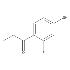 1-(2-Fluoro-4-mercaptophenyl)propan-1-one Structure