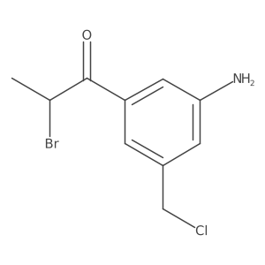 1-(3-Amino-5-(chloromethyl)phenyl)-2-bromopropan-1-one Structure