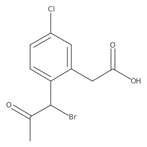 2-(1-Bromo-2-oxopropyl)-5-chlorophenylacetic acid Structure