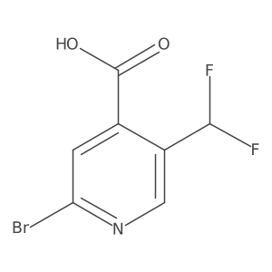 2-Bromo-5-(difluoromethyl)isonicotinic acid Structure