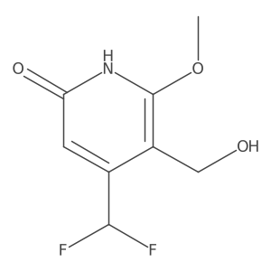 4-(Difluoromethyl)-5-(hydroxymethyl)-6-methoxypyridin-2-ol结构式
