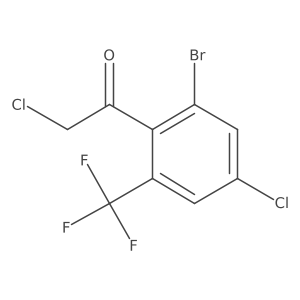 2'-Bromo-4'-chloro-6'-(trifluoromethyl)phenacyl chloride结构式