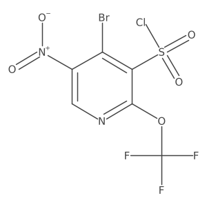 4-Bromo-5-nitro-2-(trifluoromethoxy)pyridine-3-sulfonyl chloride Structure