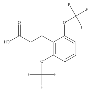 (2,6-Bis(trifluoromethoxy)phenyl)propanoic acid Structure