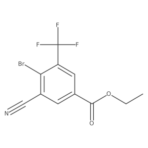 Ethyl 4-bromo-3-cyano-5-(trifluoromethyl)benzoate结构式