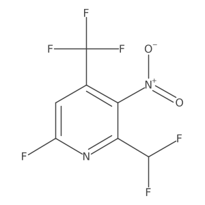2-(Difluoromethyl)-6-fluoro-3-nitro-4-(trifluoromethyl)pyridine Structure