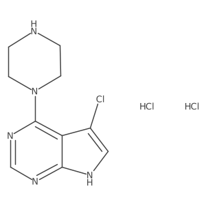 5-Chloro-4-piperazin-1-yl-7H-pyrrolo[2,3-d]pyrimidine;dihydrochloride Structure