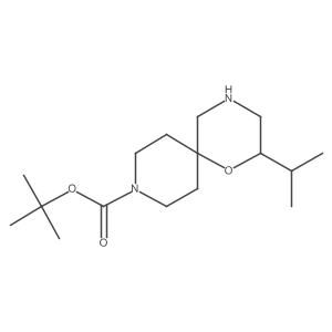 Tert-butyl 2-(propan-2-yl)-1-oxa-4,9-diazaspiro[5.5]undecane-9-carboxylate结构式