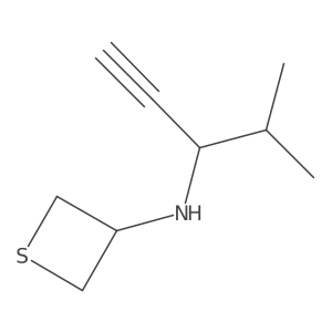 N-(4-Methylpent-1-yn-3-yl)thietan-3-amine结构式