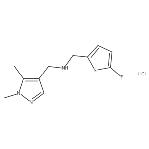 1-(1,5-dimethyl-1H-pyrazol-4-yl)-N-[(5-fluoro-2-thienyl)methyl]methanamine结构式
