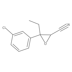 3-(3-Chlorophenyl)-3-ethyloxirane-2-carbonitrile结构式