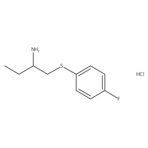 1-((4-Fluorophenyl)thio)butan-2-amine hydrochloride结构式