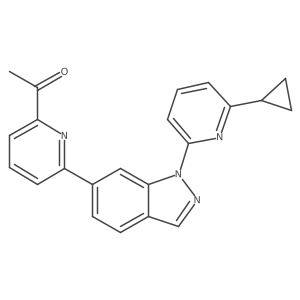 1-[6-[1-(6-Cyclopropyl-2-pyridinyl)-1h-indazol-6-yl]-2-pyridinyl]ethanone Structure