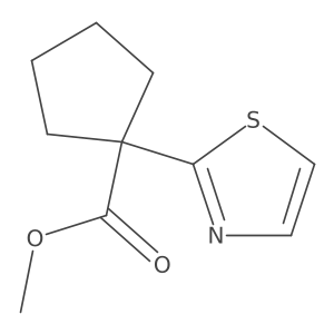 Methyl 1-(1,3-thiazol-2-yl)cyclopentane-1-carboxylate Structure