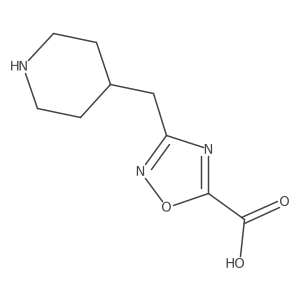 3-[(Piperidin-4-yl)methyl]-1,2,4-oxadiazole-5-carboxylic acid Structure