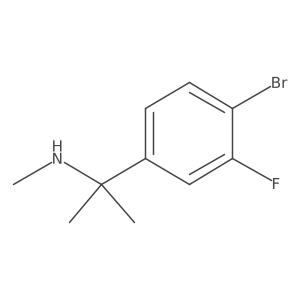 2-(4-Bromo-3-fluorophenyl)-N-methylpropan-2-amine结构式