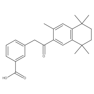 Benzoic acid, 3-(2-oxo-2-(5,6,7,8-tetrahydro-3,5,5,8,8-pentamethyl-2-naphthalenyl)ethyl)- Structure
