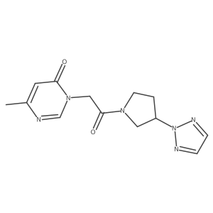 3-(2-(3-(2H-1,2,3-triazol-2-yl)pyrrolidin-1-yl)-2-oxoethyl)-6-methylpyrimidin-4(3H)-one Structure