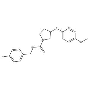 N-(4-fluorobenzyl)-3-((6-methoxypyridazin-3-yl)oxy)pyrrolidine-1-carboxamide Structure