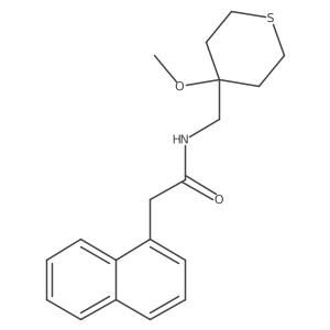 N-((4-methoxytetrahydro-2H-thiopyran-4-yl)methyl)-2-(naphthalen-1-yl)acetamide结构式