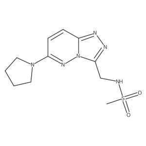 N-((6-(pyrrolidin-1-yl)-[1,2,4]triazolo[4,3-b]pyridazin-3-yl)methyl)methanesulfonamide结构式