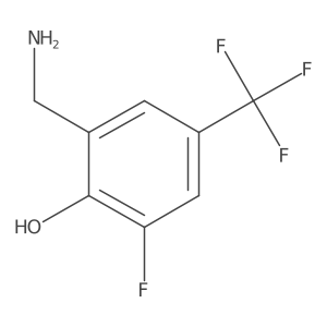 2-(Aminomethyl)-6-fluoro-4-(trifluoromethyl)phenol结构式