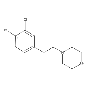 2-Chloro-4-[2-(piperazin-1-yl)ethyl]phenol结构式