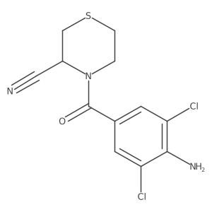 4-(4-Amino-3,5-dichlorobenzoyl)thiomorpholine-3-carbonitrile结构式