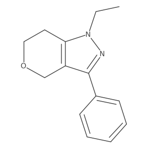 1-Ethyl-3-phenyl-1,4,6,7-tetrahydropyrano[4,3-c]pyrazole结构式