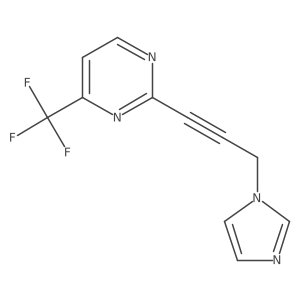 2-[3-(1H-imidazol-1-yl)prop-1-yn-1-yl]-4-(trifluoromethyl)pyrimidine结构式