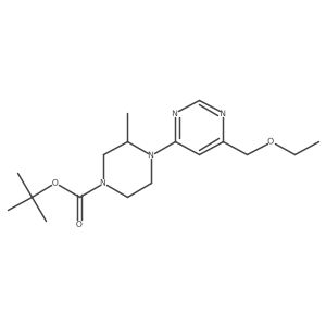 tert-butyl (3R)-4-[6-(ethoxymethyl)pyrimidin-4-yl]-3-methylpiperazine-1-carboxylate Structure