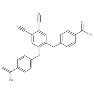 4,4'-((4,5-Dicyano-1,2-phenylene)bis(sulfanediyl))dibenzoicacid结构式